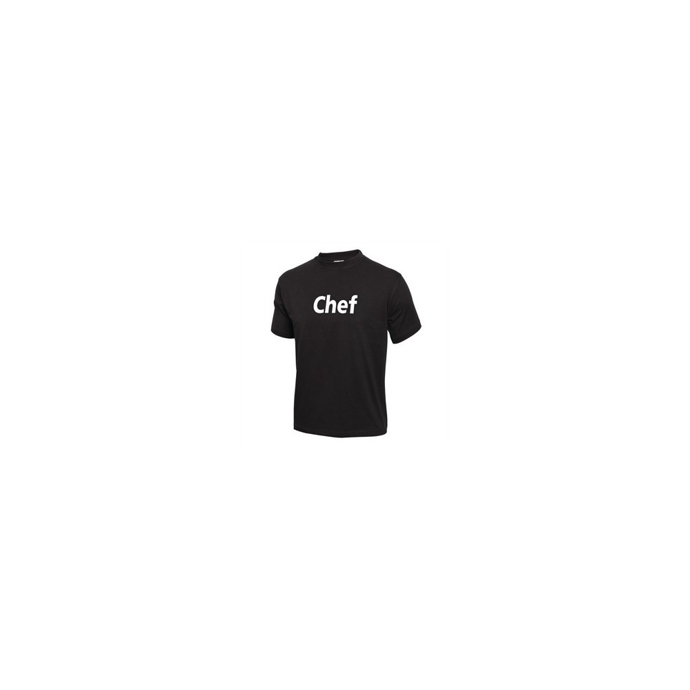 Tee-Shirt 'Chef' Noir Fruit of the Loom Tee-Shirt 'Chef' Noir Fruit of the Loom