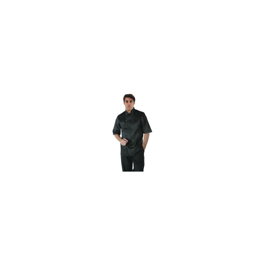 Veste chef manches courtes noire Vegas Whites XXL Veste chef manches courtes noire Vegas Whites XXL