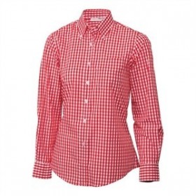 Chemise vichy rouge femme...