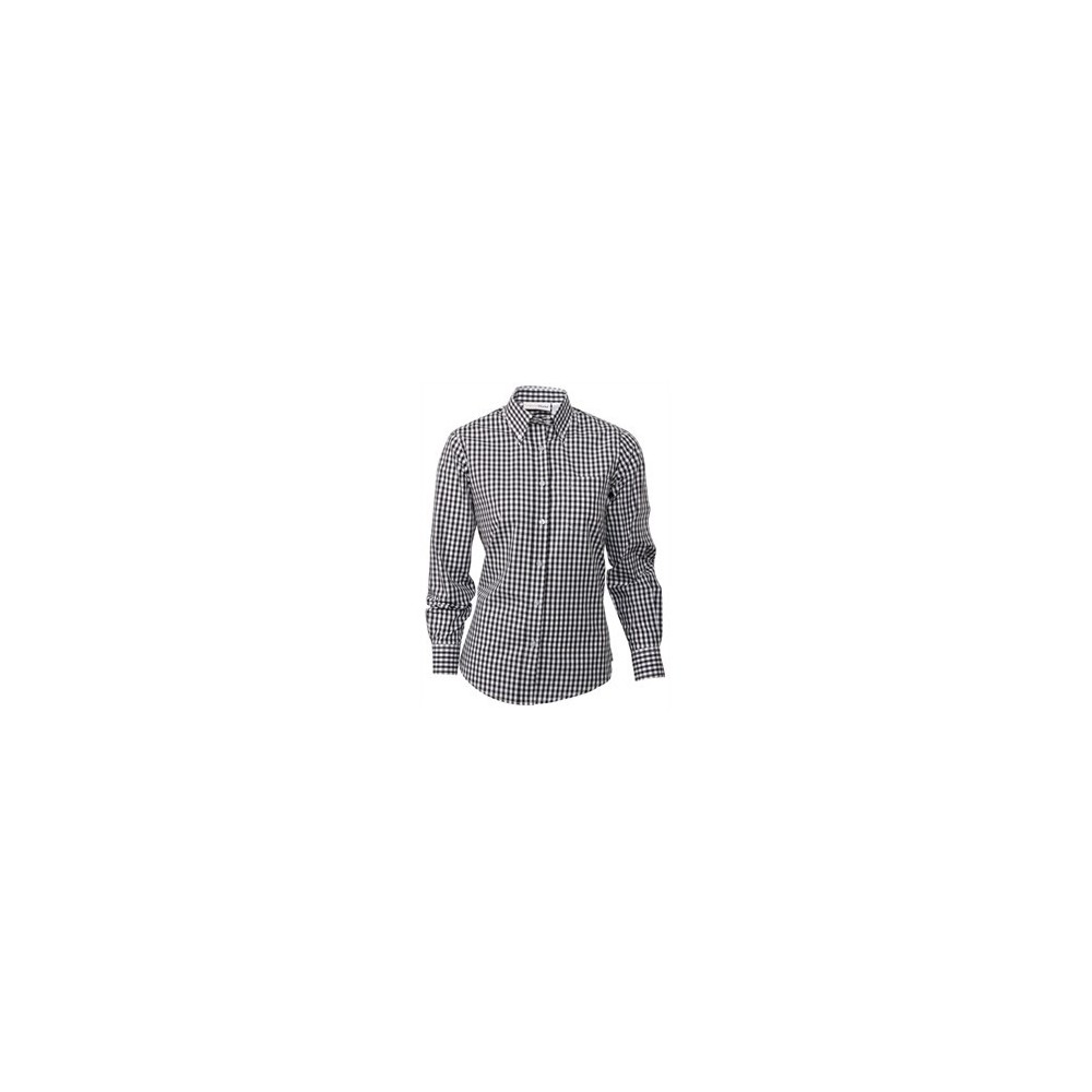 Chemise vichy noire femme Uniform Works