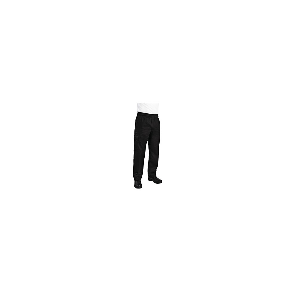 Pantalon Cargo slim noir Chefworks L