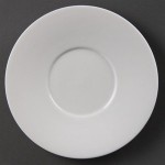 Soucoupes pour tasses elegantes blanches