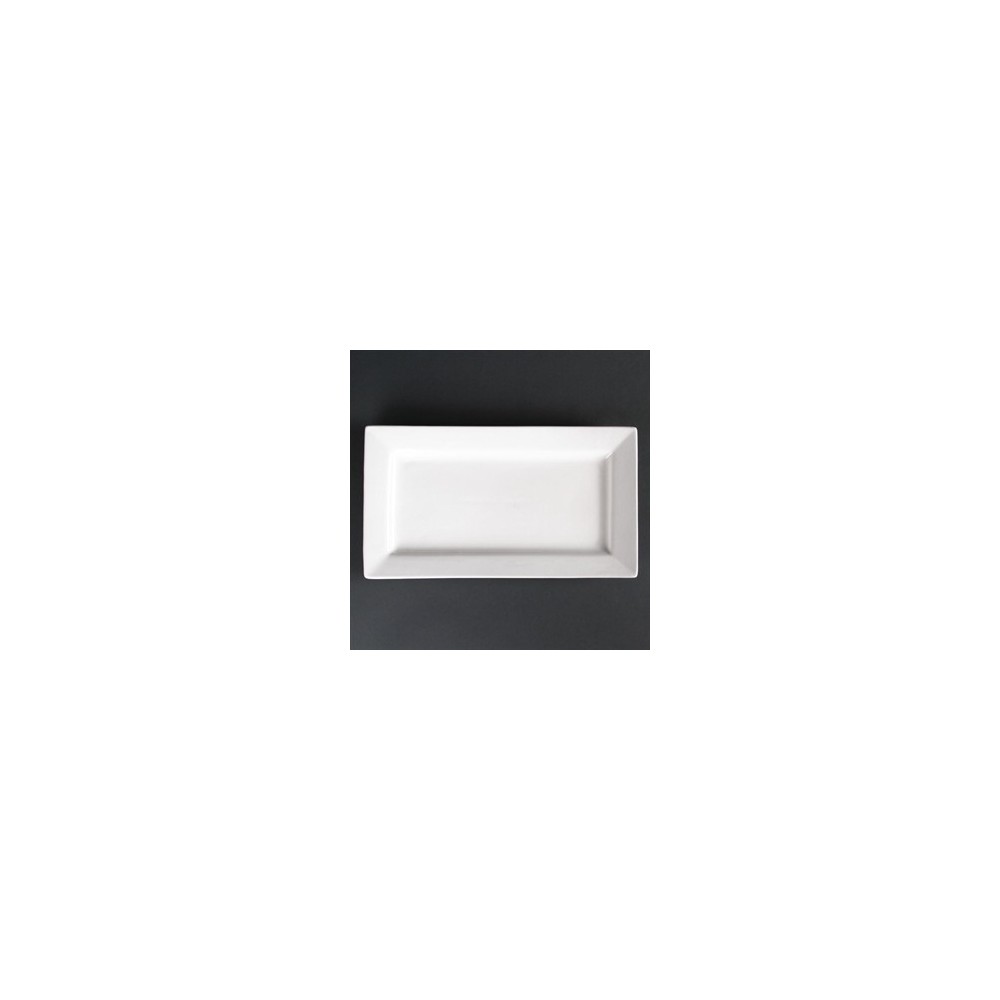 Assiettes rectangulaires a bord large 200 x 130mm Lumina Assiettes rectangulaires a bord large 200 x 130mm Lumina
