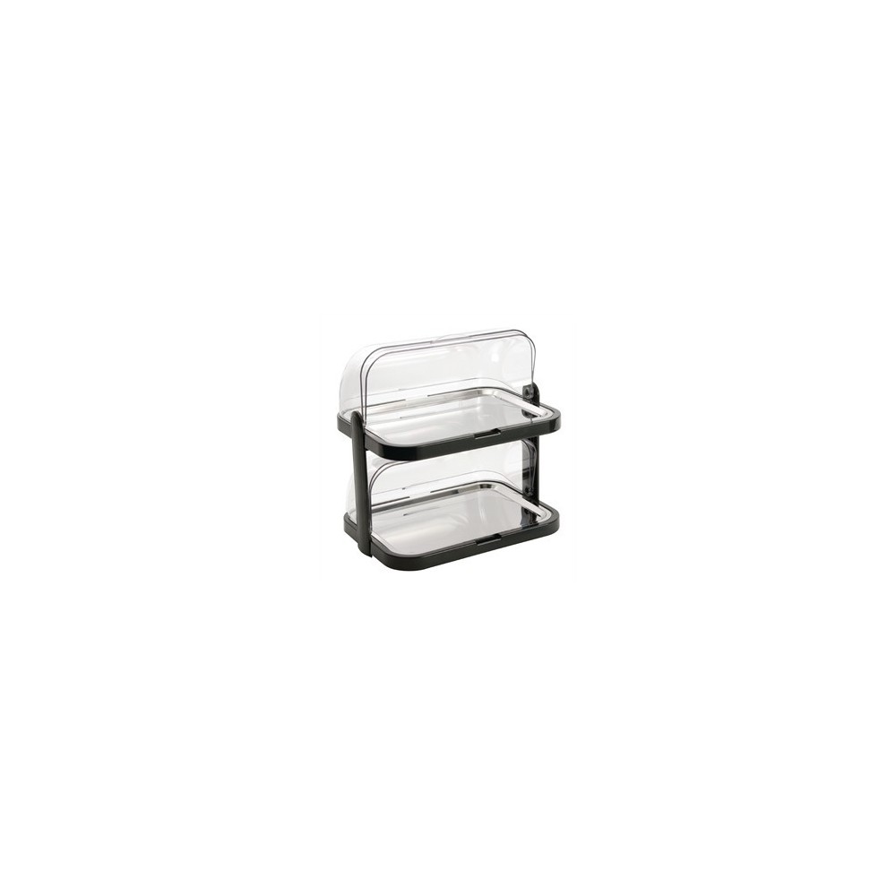 Plateau refrigere a deux etages avec couvercle rabattable Plateau refrigere a deux etages avec couvercle rabattable