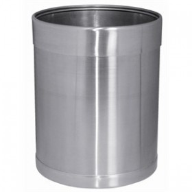 Corbeille à papier en acier inoxydable - capacité 10.2L