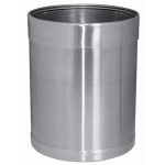 Corbeille à papier en acier inoxydable - capacité 10.2L
