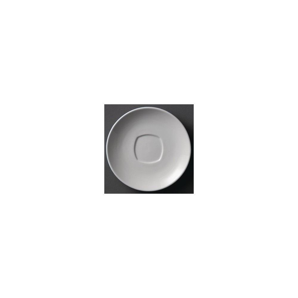 Soucoupe pour tasse carree arrondie blanche Soucoupe pour tasse carree arrondie blanche