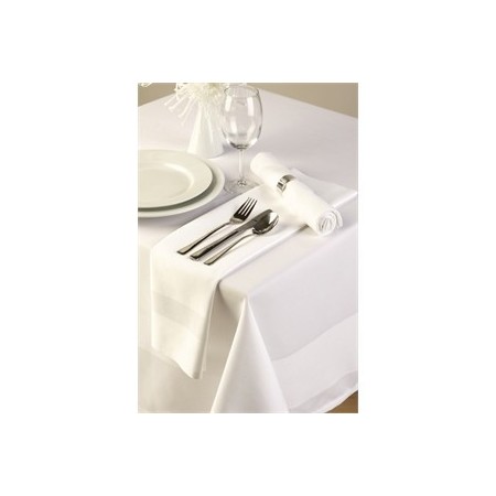 Nappe blanche - Bande de satin - 1370 x 2280 mm