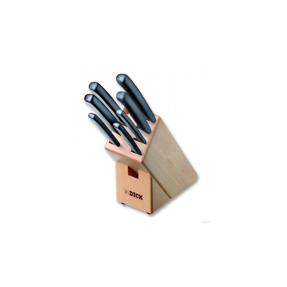 BLOC EN BOIS DICK PRO DYNAMIC 7 COUTEAUX ACIER INOXYDABLE BLOC EN BOIS DICK PRO DYNAMIC 7 COUTEAUX ACIER INOXYDABLE