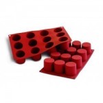 MOULE SILICONE 12 DARIOLES-CYLINDRES pro Gastro