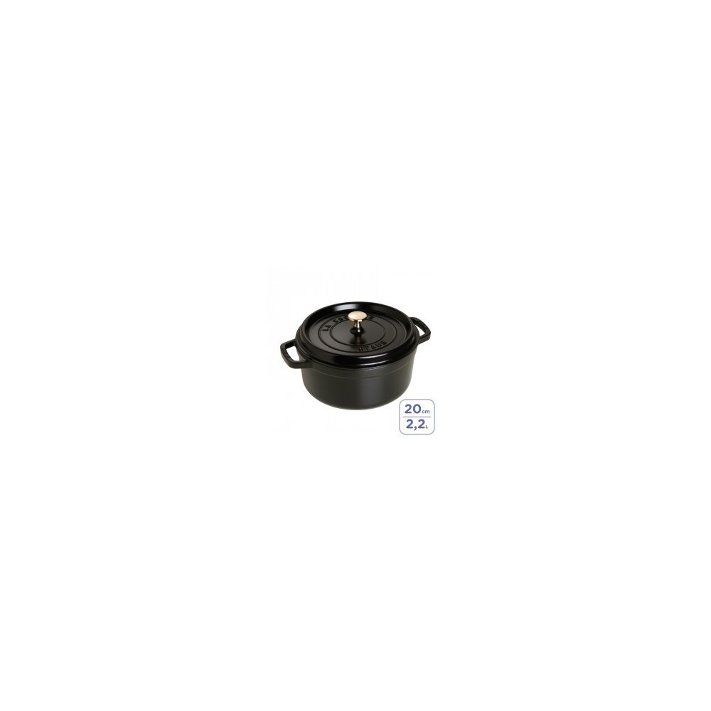 COCOTTE RONDE FONTE NOIRE 20.5 CM PRO COCOTTE RONDE FONTE NOIRE 20.5 CM PRO