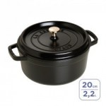 COCOTTE RONDE FONTE NOIRE 20.5 CM PRO 