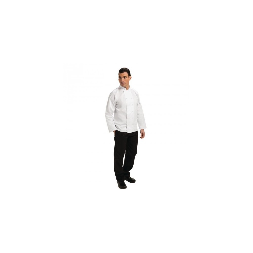 VESTE DE CHEF UNISEXE BLANCHE À MANCHES LONGUES pro Gastro