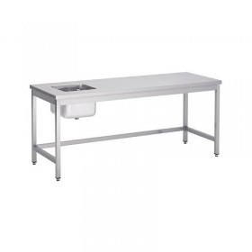 Plonge inox 1 bac  l610Xp450Xh900
