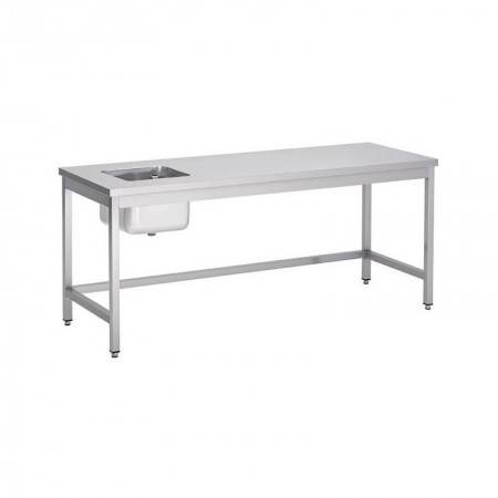 Plonge inox 1 bac  l610Xp450Xh900
