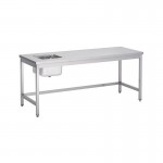 Plonge inox 1 bac  l610Xp450Xh900