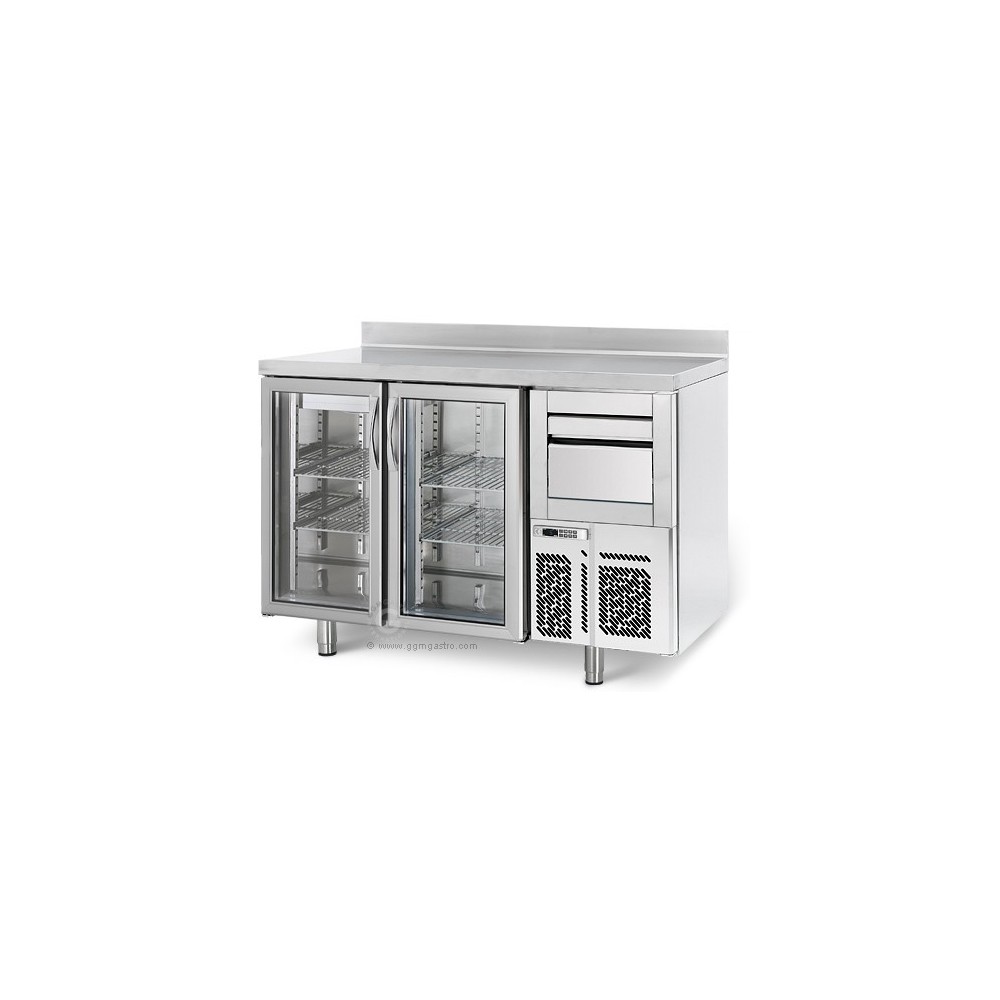 Arrière-bar réfrigéré - 2 portes battantes - INOX - 325 litres - Classe N Arrière-bar réfrigéré - 2 portes battantes - INOX - 325 litres - Classe N