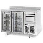 Arrière-bar réfrigéré - 2 portes battantes - INOX - 325 litres - Classe N