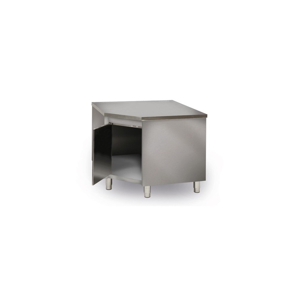 Meuble bas d'angle inox 1000 x 600 x 850 Meuble bas d'angle inox 1000 x 600 x 850