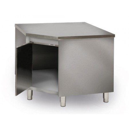 Meuble bas d'angle inox 1000 x 700 x 850