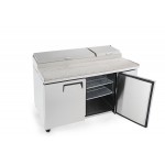 Meuble à pizza tropicalisé - 335 L - 2 portes + roulettes - 8 x GN 1/3 - Garantie 2 ans - Classe T