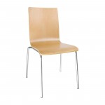 Chaise en bois noir patiné avec dossier croisé