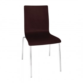 Chaise en bois noir patiné avec dossier croisé