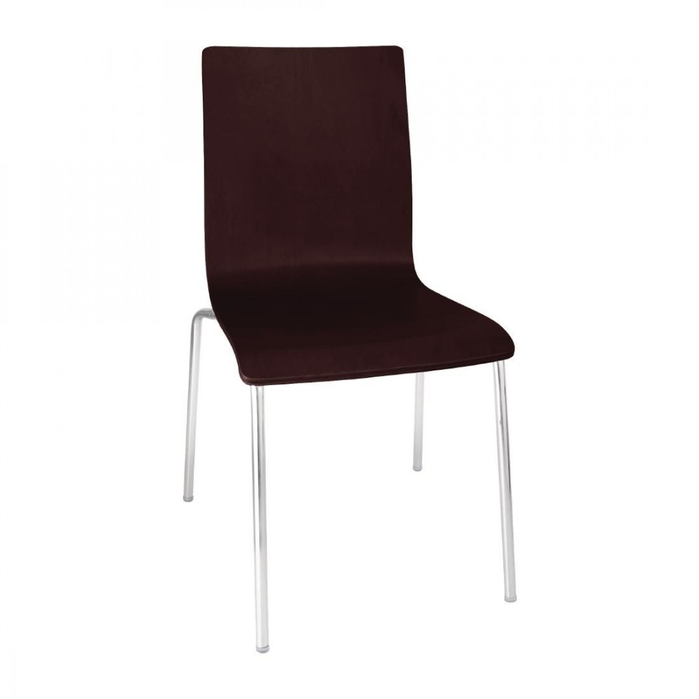 Chaise en bois noir patiné avec dossier croisé