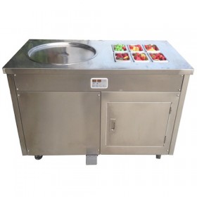Machine  Ice Cream Roll avec 1 plaque Ø480 mm + 6 GN 1/9