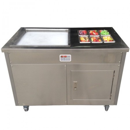 Machine  Ice Cream Roll - Paiement 4X- avec 1 plaque carrée  + 6 GN 1/9