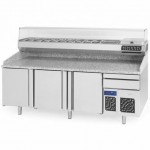 Meuble Table à pizza 3 portes refrigerre 11 bacs