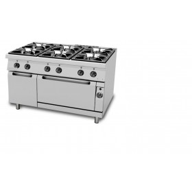 Fourneau 6 feux gaz