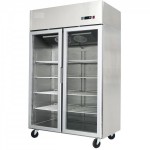 PREMIUM - Armoire réfrigérée vitrée négative - Inox - 1200 L. - Garantie 2 ans - Classe ST