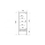 Vitrine réfrigérée libre service Slim 1000 x 550 x 1930 vitrée  