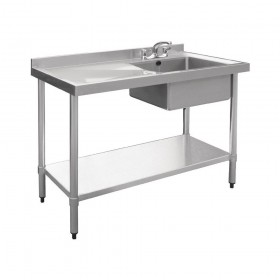 Plonge inox - Paiement 4X - AISI 304 - 1000 (L) x 600 (P) x 900 (H) mm
