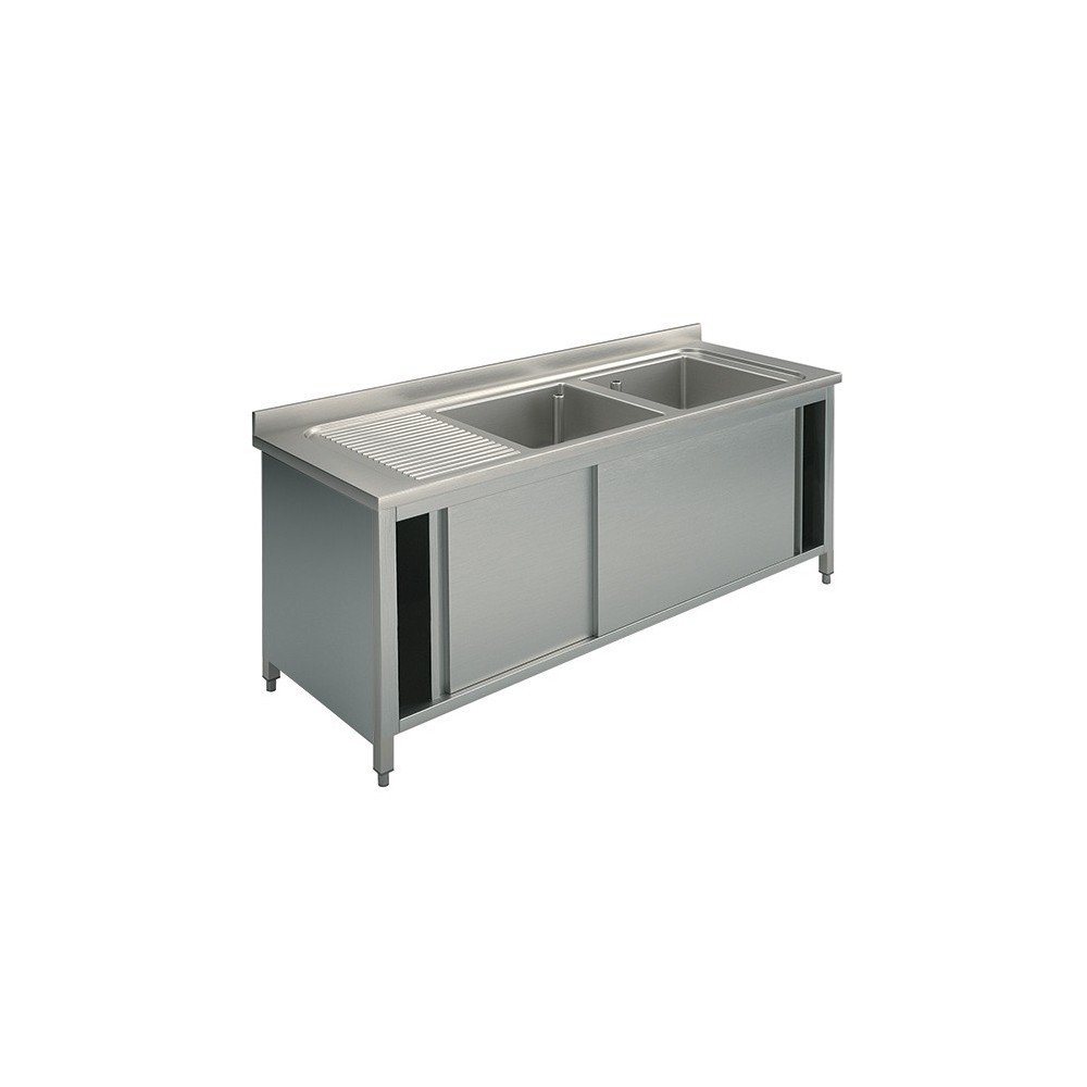 Plonge inox sur meuble - AISI 304 - 1400 (L) x 700 (P) x 850 (H) mm Plonge inox sur meuble - AISI 304 - 1400 (L) x 700 (P) x 850 (H) mm