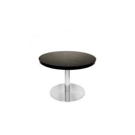 Table carré de restaurant avec base carré en acier inoxidable