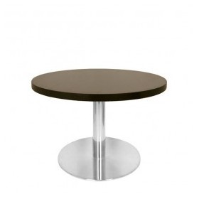 Table carré de restaurant avec base carré en acier inoxidable