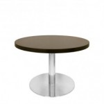 Table carré de restaurant avec base carré en acier inoxidable
