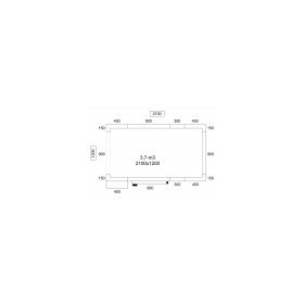 Chambre froide positive - 2100 x 1200 x 2010 - 3.7 m³ - Classe T