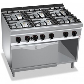Fourneau 5  feux gaz sur four éléctrique GN1/1 GASTROMASTRO SPAIN