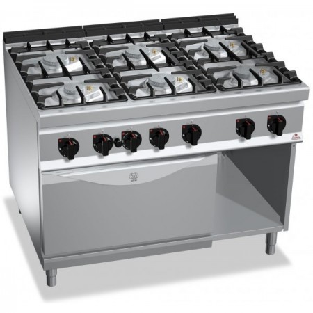 Fourneau 5  feux gaz sur four éléctrique GN1/1 GASTROMASTRO SPAIN