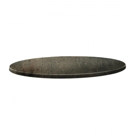 Table de restaurant avec base ronde en fonte avec plateau carré