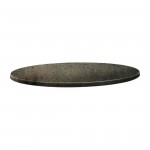 Table de restaurant avec base ronde en fonte avec plateau carré