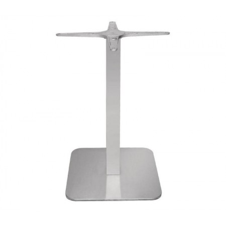 Table de restaurant avec base ronde en fonte avec plateau carré