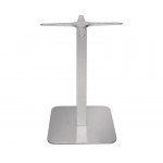 Table de restaurant avec base ronde en fonte avec plateau carré
