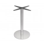 Table de restaurant avec base ronde en fonte avec plateau carré
