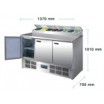 Table / meuble frigorifique 3 portes GN 1/1, 370 litres
