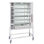 Rôtissoire ROTISOL à poulets gaz, 6 broches/ 36 poulets, sur roues