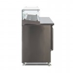 Meuble à pizza - Garantie 2 ans - Paiement 4X - 387 L - 3 portes + roulettes - 7 x GN 1/3 - Classe N